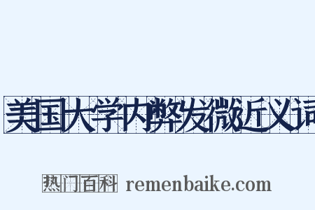 美国大学内弊发微近义词是什么意思的图片